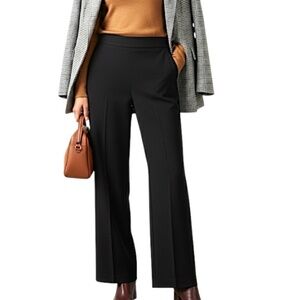 90s CHANEL Karl Lagerfeld era wool gabardine palazzo wide leg trousers FR 34